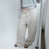 [Ritzdean] Rivet Square Pocket Wide Pants - 3color