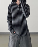 Labeni Striped Brushed Hoodie
