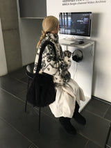 ペイズリーキルティドオーバーフリースジップアップ (2c)