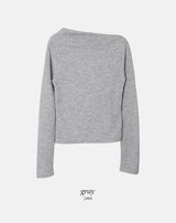 ドレープシャーリングワンショルダーTシャツ (3color)