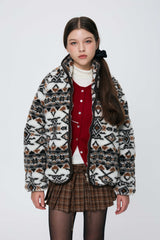 NORDEN FLEECE JACKET / BROWN