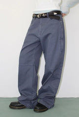 VINTAGE DYEING ZIPPER PANTS