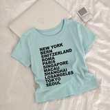 アーバンスリムフィットレタリング半袖Tシャツ (3 colors)