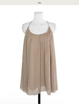  feer deep chiffon beige halter ops