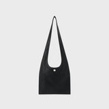 レザー2ポケットフラットバッグセット (Black)