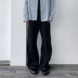 Curved Stitch Wide Trousers