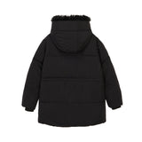 Fur Trimming Crop Hoodie Puffer Jacket_(2 Colors)