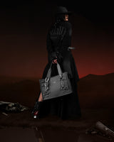 HIERARCHY STUDIOS ENE - Grey Metal Plate Stud Tote Bag