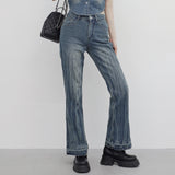 [NONCODE] Fluffy Washing Denim Bootcut Pants