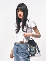 ロマンスクロップTシャツ WHITE
