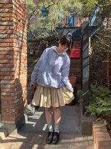 Galten shirring banding midi skirt