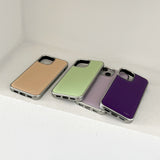 purple epoxy silver bumper case