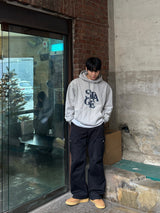 Denim stage fleece hoodie