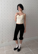 HEART VELVET CAPRI LEGGINGS