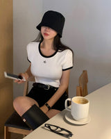 [BELLIDE MADE] スパンカラーリングリンガーTシャツ