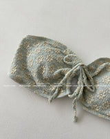 Flower embroidered tube top bikini