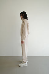 Wool jogger pants, Cream
