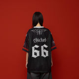 HIERARCHY STUDIOS Spellbound - ブラックウィックワイドオーバーサイズメッシュジャージ