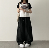 ロア バスロック ナイロン カーゴワイドパンツ