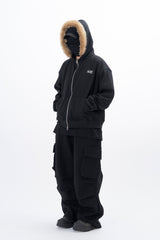 Rebe Raccoon Hooded Zip-Up
