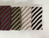 Bias stripe wool muffler / 4colors