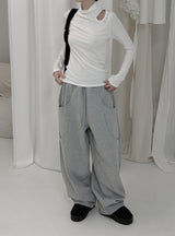 Drop Stud Slit Polar Tee