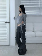 baby cargo fur bootcut pt(2color) 
