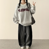 ムードグラディエントウォッシングサイドインシジョンワイドデニムパンツ