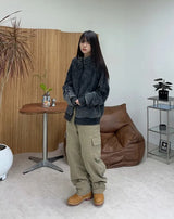 Lupe Track Pigment Zip-Up