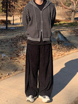 Dangara hooded knitwear zip-up