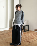 Sein High Neck Hood Knit Cardigan