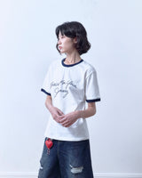 26SS★ グレースクロップドリンガー半袖Tシャツ
