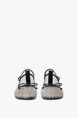PINTUCK RIBBON FLAT IN GILDED BEIGE&BLACK