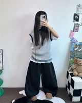SNOW WING BALLOON GLEECE LONG PANTS 🤍🖤🧸3COLOR