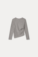 レトロアシンメトリックトップ_MELANGE GREY