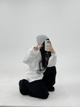 (LOVELY + HIP♥)レタリング長袖Tシャツ - 2カラー