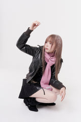 Mini ribbon muffler_pink