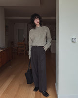 Tei Brushed Two Pin Tuck Slacks