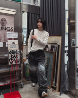 フィクションペイントウォッシングデニムパンツ