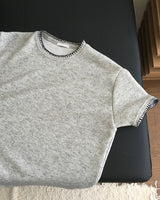 Stitch Crop short Sleeve Knit