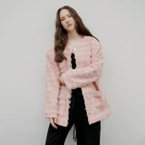 [Unisex] オーバーフィットツイードジャケット Pink