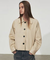MINIMAL COTTON JACKET_BEIGE