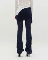 Sheer Layering Pants _ NAVY