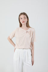 モダンスリットシャーリングTシャツ Beige
