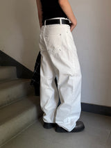 Stitch point wide cotton pants(3color)