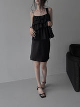satin slip midi skirt (2color)