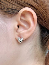 リボンハートピアス