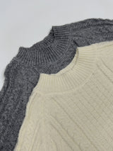 [Wool 80%/Barclava SET] フィッシャーマンルーズフィットニット