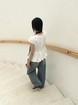 Has Balloon Puff Blouse (3c)