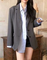 Back Slit Tailored Single Jacket (3color)